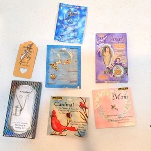 Lot of jewelry angel and bird pins and more